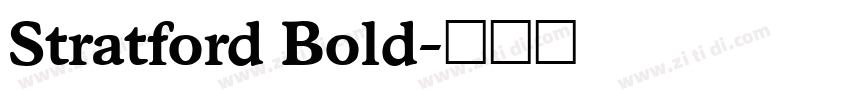Stratford Bold字体转换